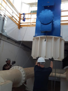 Smontaggio pompa e motore elettrico impianto ENAS