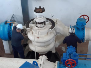 Smontaggio pompa e motore elettrico impianto ENAS