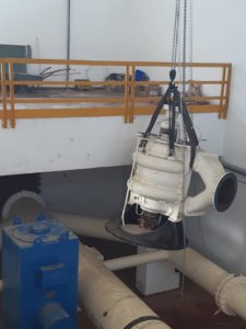 Smontaggio pompa e motore elettrico impianto ENAS