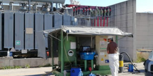Trattamento olio trasformatore 40 MVA